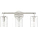 Hailie 3 Light 20 inch Satin Nickel Vanity Light Wall Light
