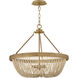 Tula 4 Light 24 inch Burnished Gold Chandelier Ceiling Light