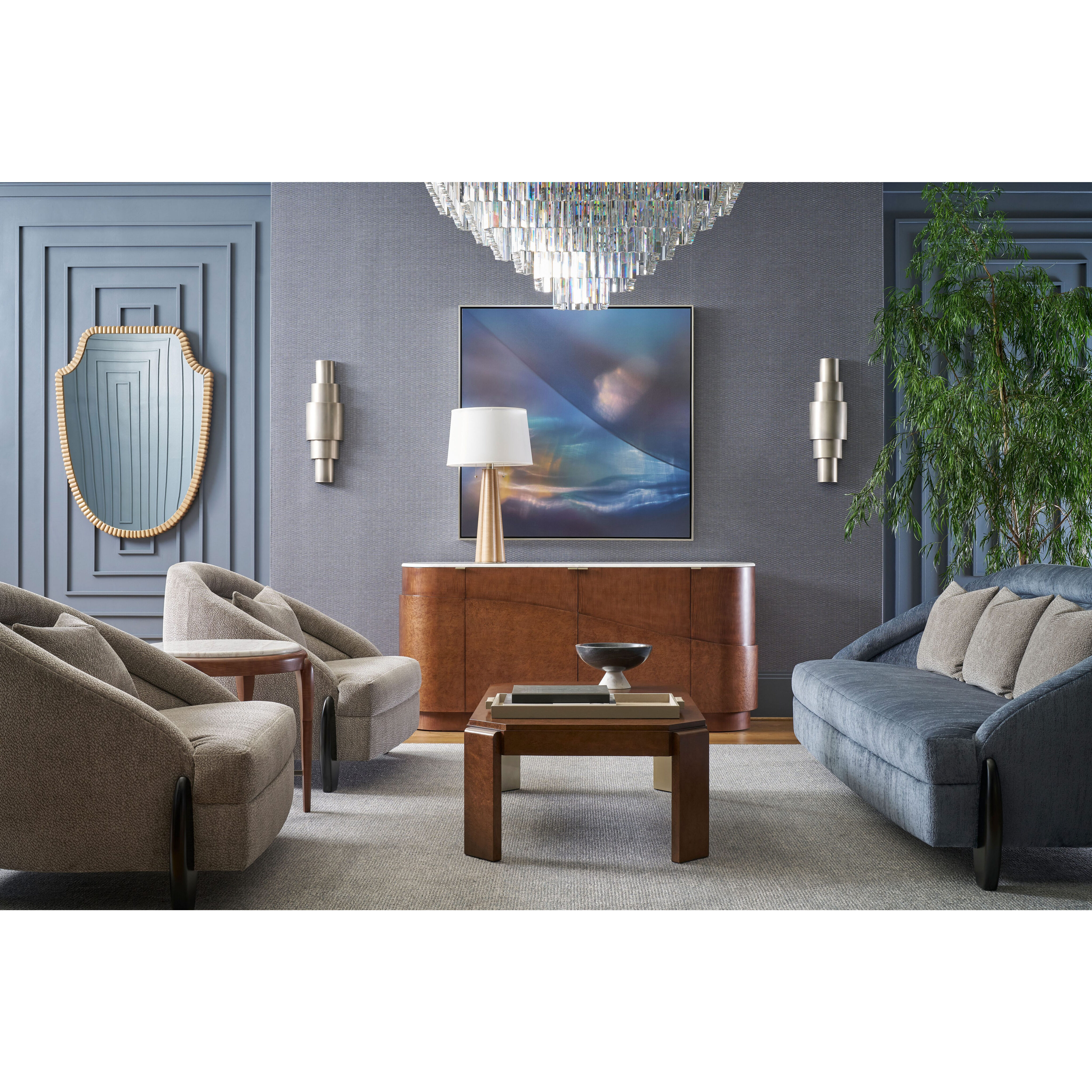 Origins 74.5 X 19 inch Landmark Buffet, Wooden with Marble Top