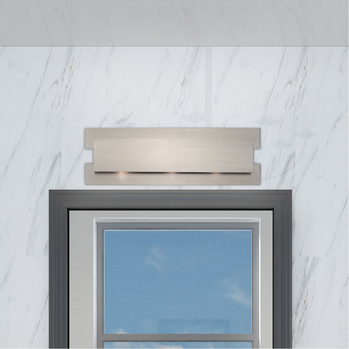 Varick 3 Light 8 inch Brushed Nickel Bath Vanity Wall Light