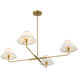 Stella 4 Light 41 inch Natural Brass Chandelier Ceiling Light