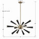 Zodiac 12 Light 34 inch Aged Brass Chandelier Ceiling Light
