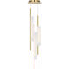 Barbara Barry Windchime LED 11.25 inch Soft Brass Chandelier Ceiling Light