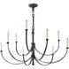 Suzanne Kasler Reims 9 Light 48.75 inch Aged Iron Chandelier Ceiling Light, Large