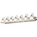 Ballerina 7 Light 48 inch Brushed Nickel Vanity Light Wall Light