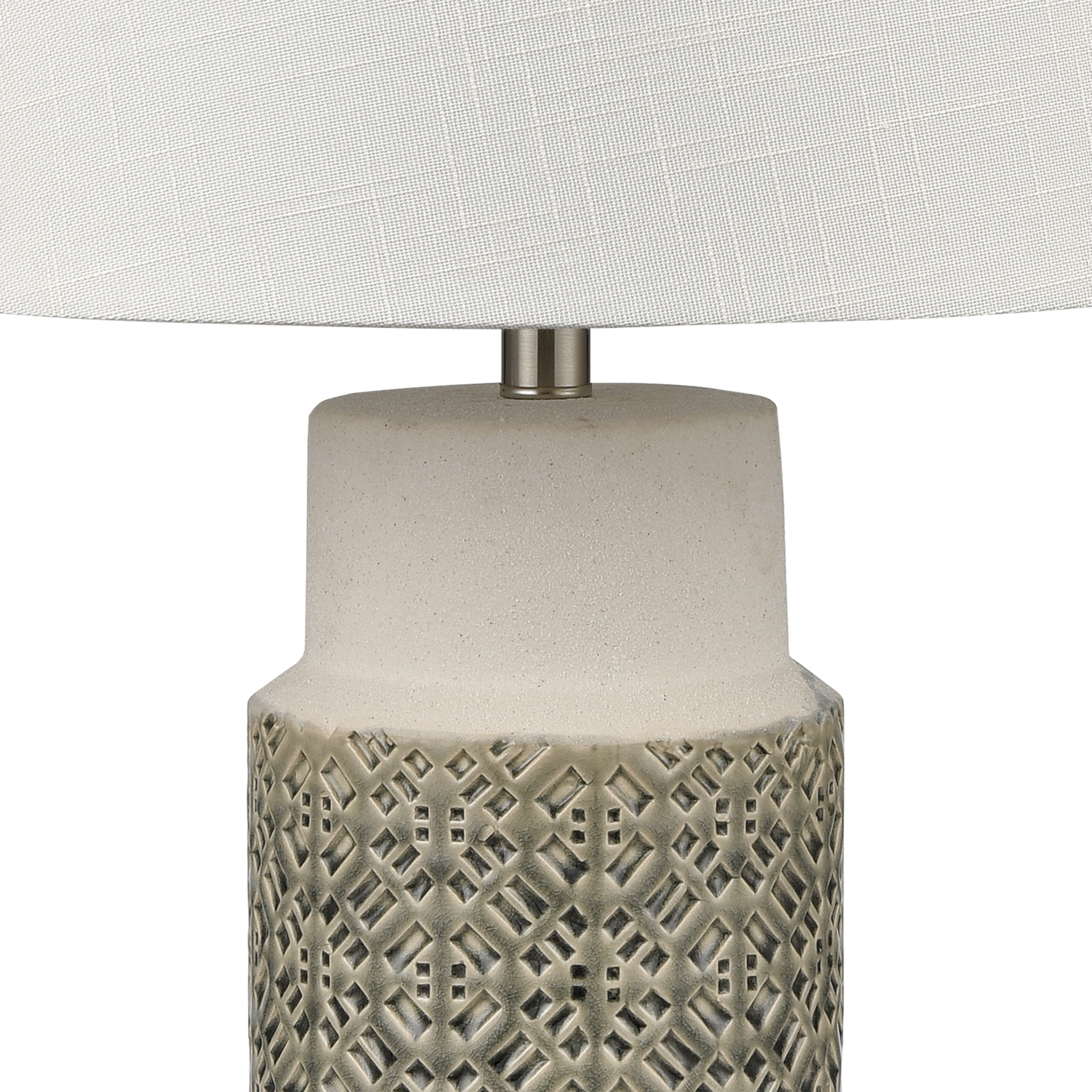Tula 30 inch 150 watt Gray Glazed with Off White Table Lamp Portable Light, Set of 2