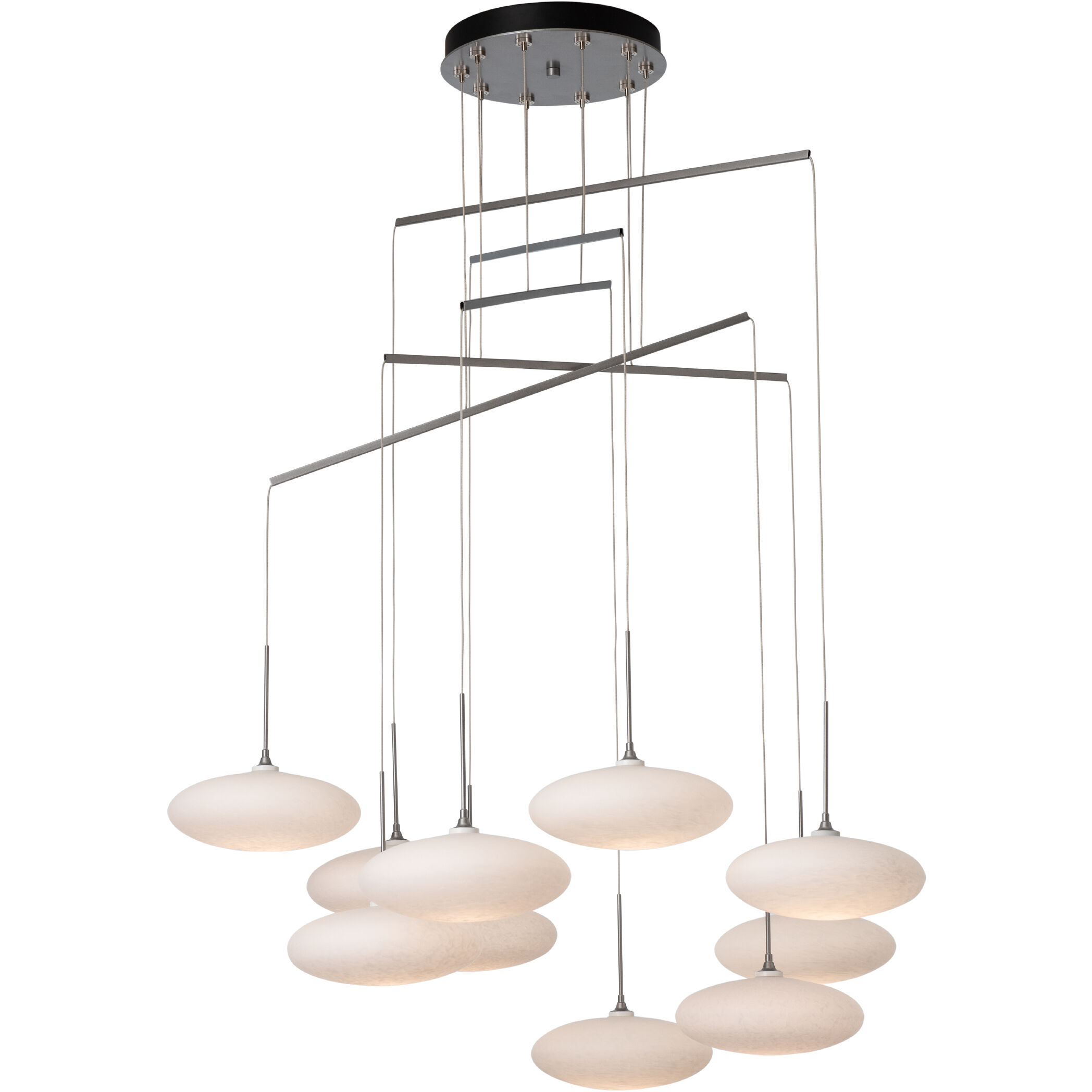 Clouds 10 Light 41.7 inch Vintage Platinum Mobile Pendant Ceiling Light