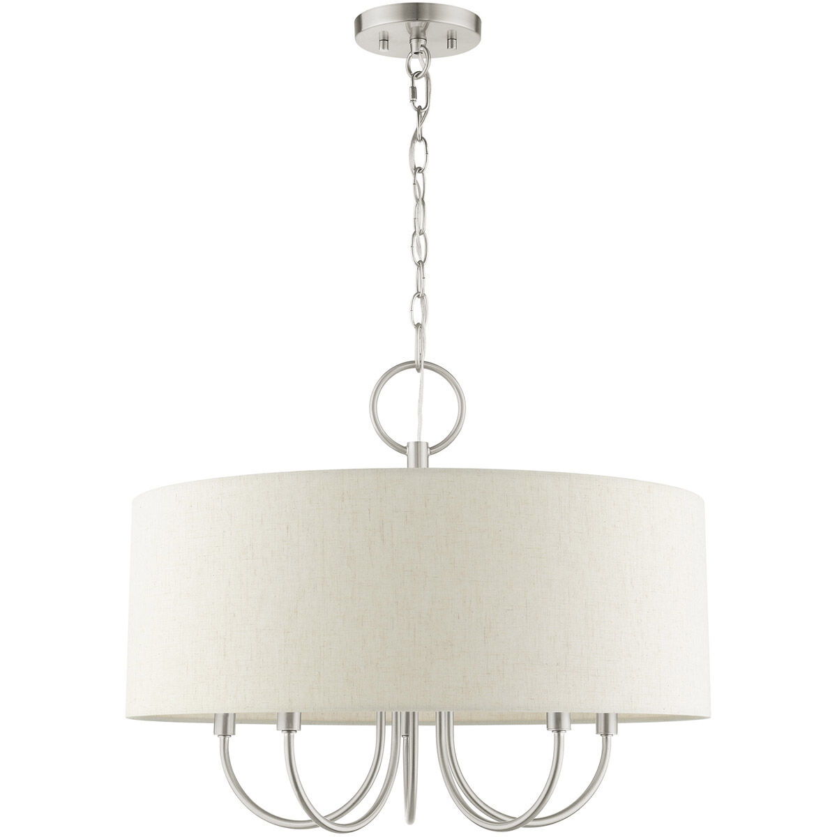 Blossom 5 Light 22 inch Brushed Nickel Pendant Chandelier Ceiling Light