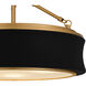 Dylan 3 Light 16 inch Matte Black Semi-Flush Mount Ceiling Light, Medium