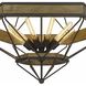 Alicante 9 Light 36 inch Pine Wood and Black Chandelier Ceiling Light, Hexagon Lantern