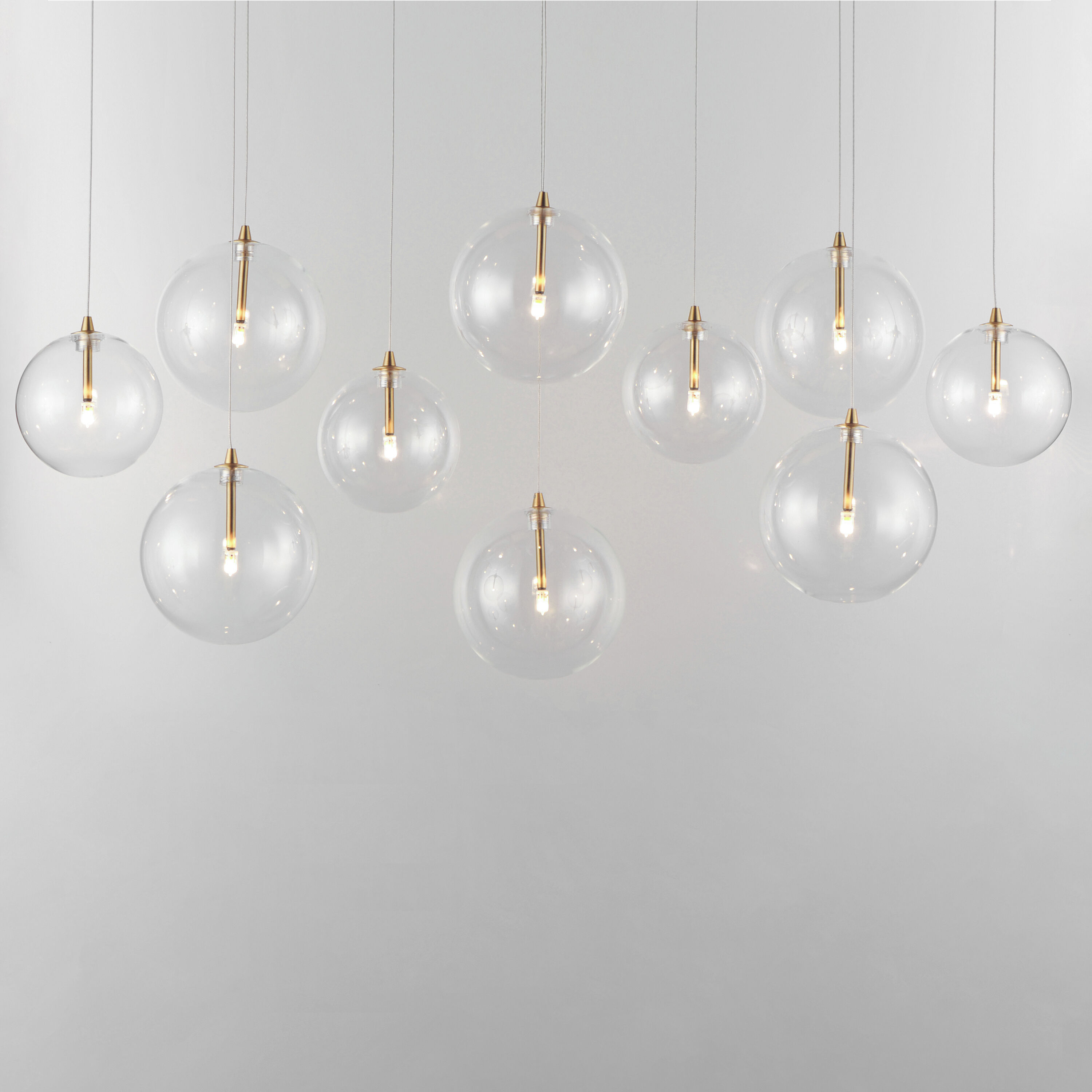 Nimbus LED 20.5 inch Black Multi-Light Pendant Ceiling Light in White Cirrus