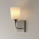 Hudson 1 Light 4.75 inch Satin Nickel Wall Sconce Wall Light in Satin White