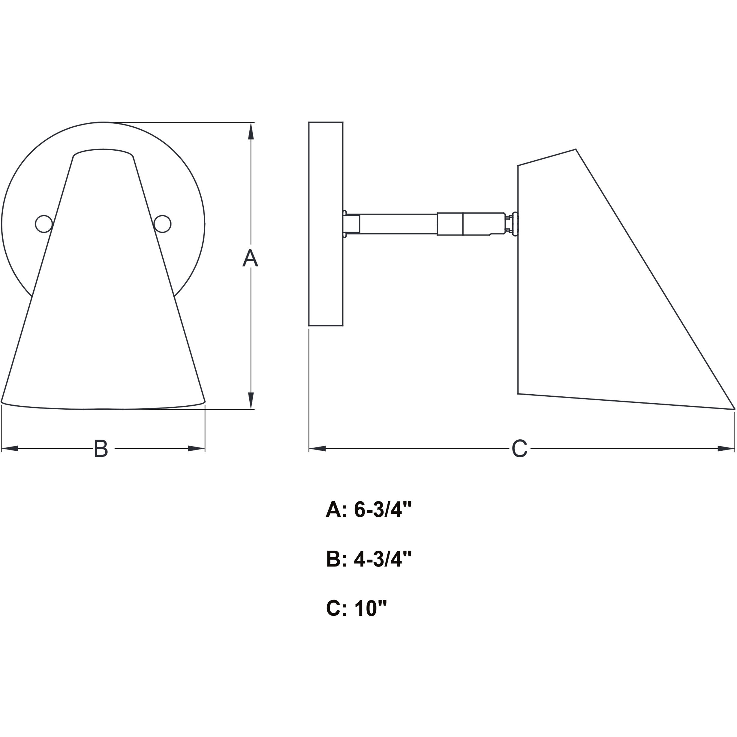 Pryce LED 4.75 inch Matte Black and Satin Brass Wall Light