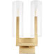 Harbin 2 Light 9 inch Aged Brass Wall Mount Wall Light
