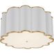 Alexa Hampton Markos 4 Light 26.25 inch White with Gild Flush Mount Ceiling Light in Frosted Acrylic, Grande
