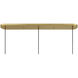 Mid-Century Modern 3 Light 40 inch Natural Brass Linear Chandelier Ceiling Light