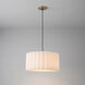 Scallop 1 Light 16 inch Weathered Brass Pendant Ceiling Light
