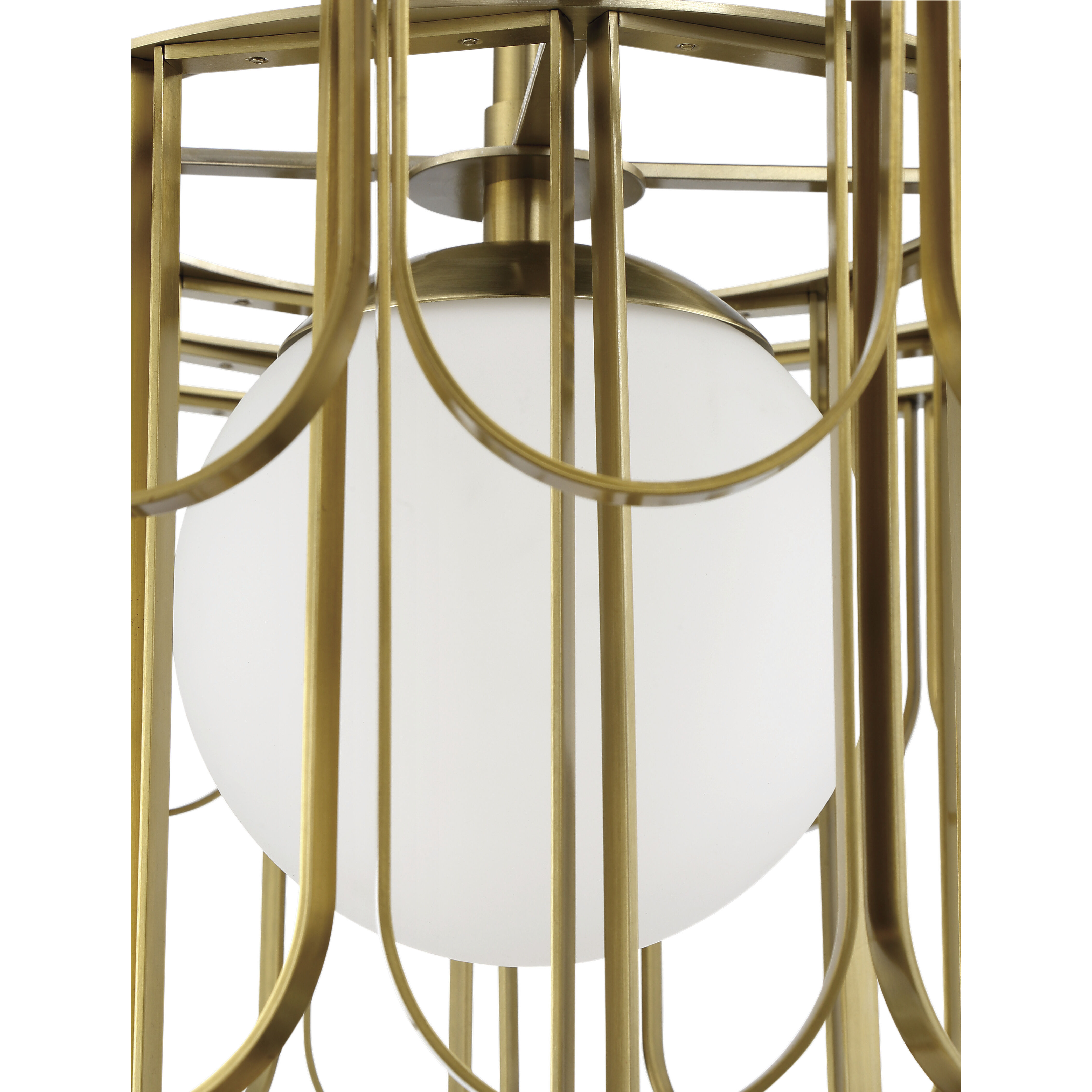 Melody 1 Light 25 inch Satin Brass Pendant Ceiling Light