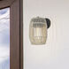 Seabrooke 1 Light 12.38 inch Natural Black Outdoor Wall