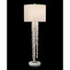 Cascading 40 inch 60.00 watt Antique Silver and White Table Lamp Portable Light