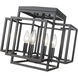 Titania 4 Light 14 inch Matte Black Flush Mount Ceiling Light in 6