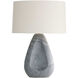 Nathan 28 inch 150 watt Glacier Swirl and Antique Brass Table Lamp Portable Light