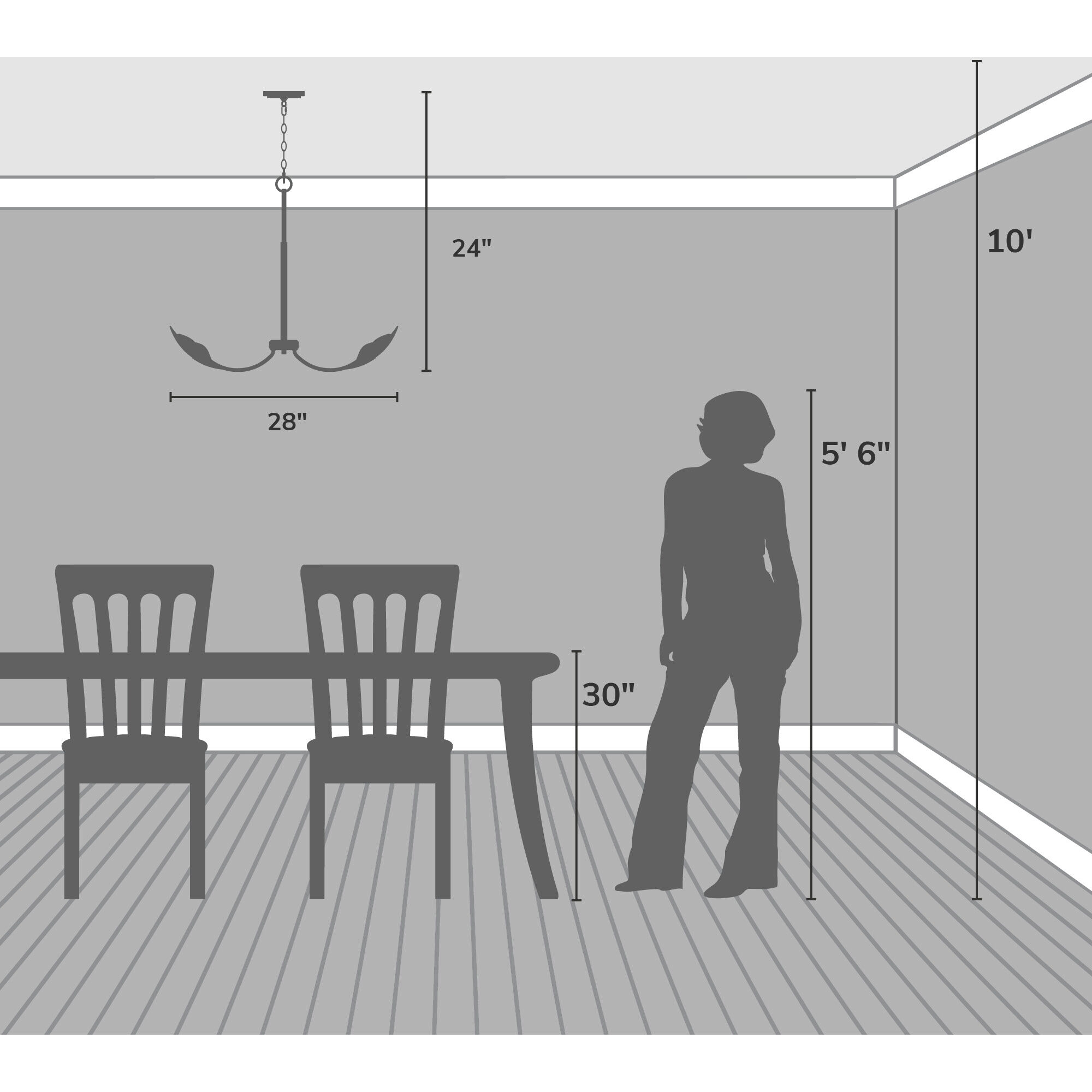 Juneway 10 Light 28 inch Matte Black Chandelier Ceiling Light, Medium