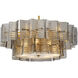 Silvano 12 Light 34.65 inch Smoke Glass and Frosted Glass and Antique Brass Chandelier Ceiling Light