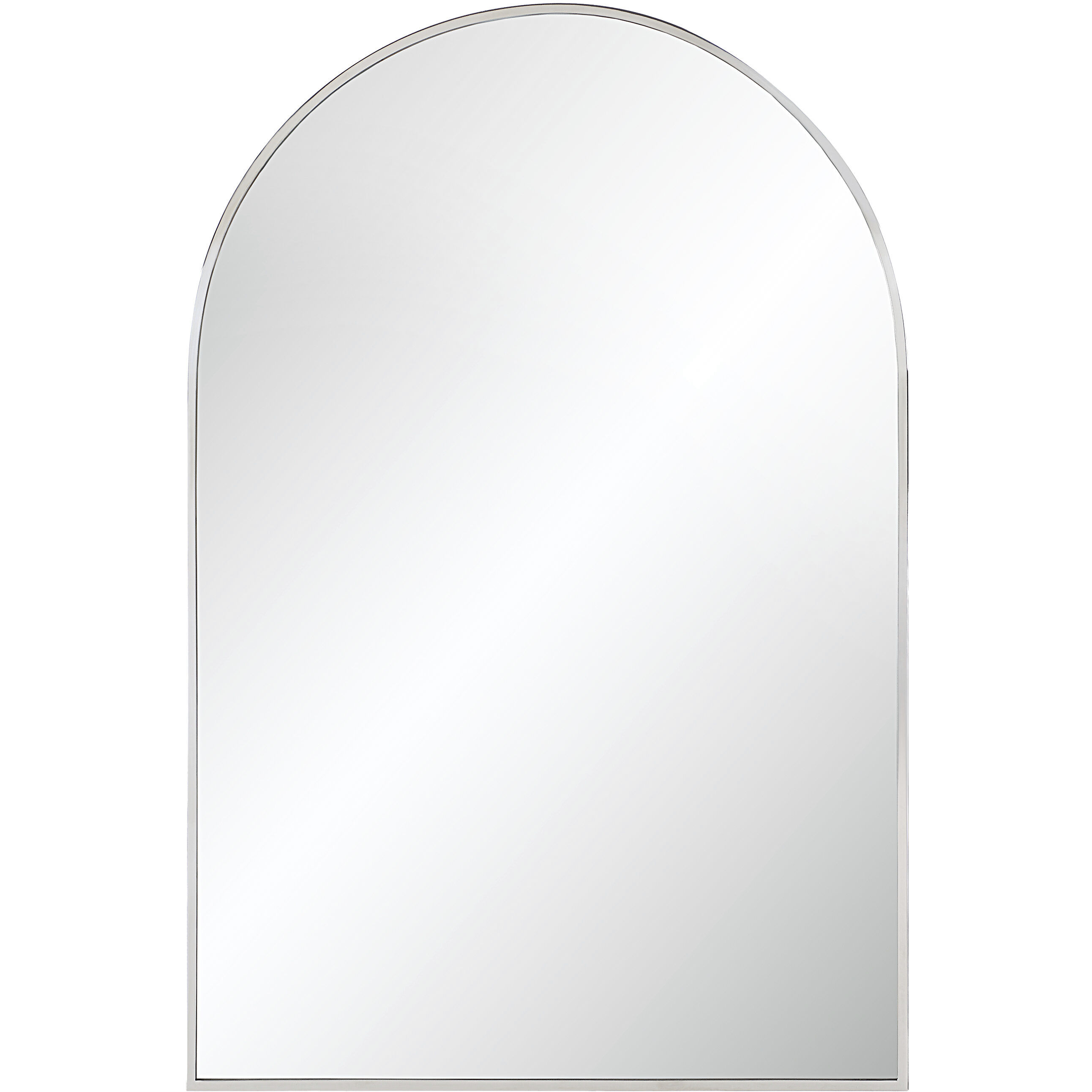 Plaka 36 X 24 inch Nickel Wall Mirror