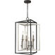 Salinger 6 Light 19 inch Charcoal with Satin Nickel Pendant Ceiling Light