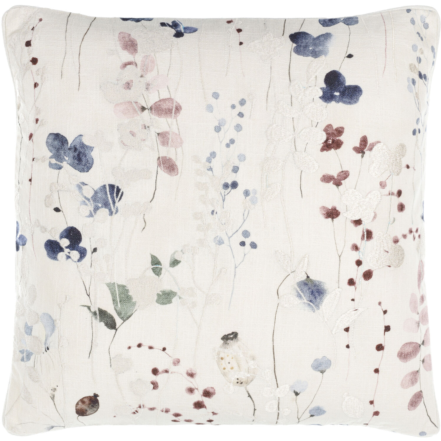 Painterly Florals Decorative Pillow