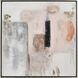 Modern Blush I White with Light Pink and Champagne Silver Framed Wall Art