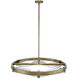 Optics 6 Light 36 inch Winter Brass Chandelier Ceiling Light