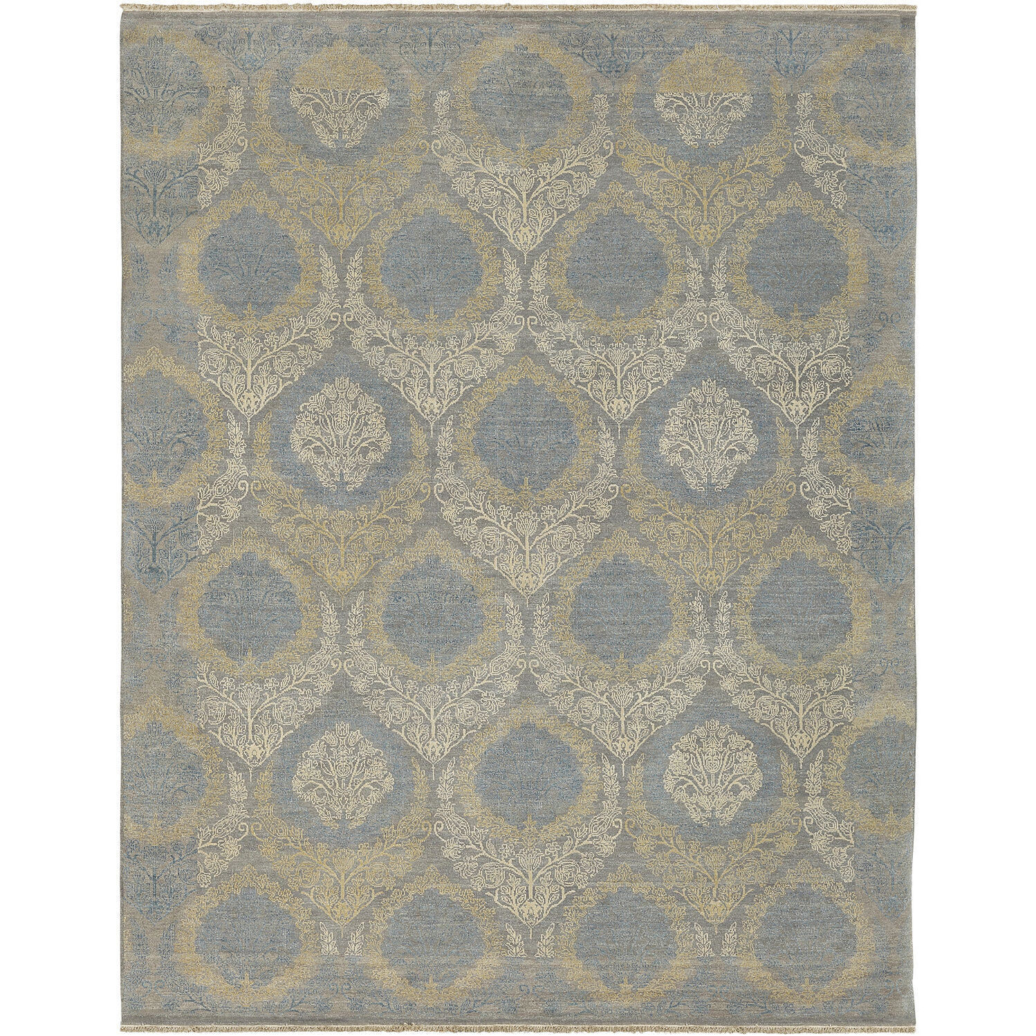 Soma 108 X 72 inch Charcoal / Light Olive / Light Beige Handmade Rug