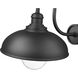 RLM 1 Light 15.5 inch Sand Black Outdoor Wall Light