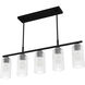 Beverly Glen 5 Light 36.5 inch Matte Black Linear Chandelier Ceiling Light, Medium