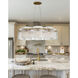 Brookstreet 8 Light 27.5 inch Legacy Brass Pendant Ceiling Light in Clear Handmade Glass