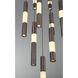 Ronda LED 20 inch Harlow Bronze Multi Drop Chandelier Ceiling Light