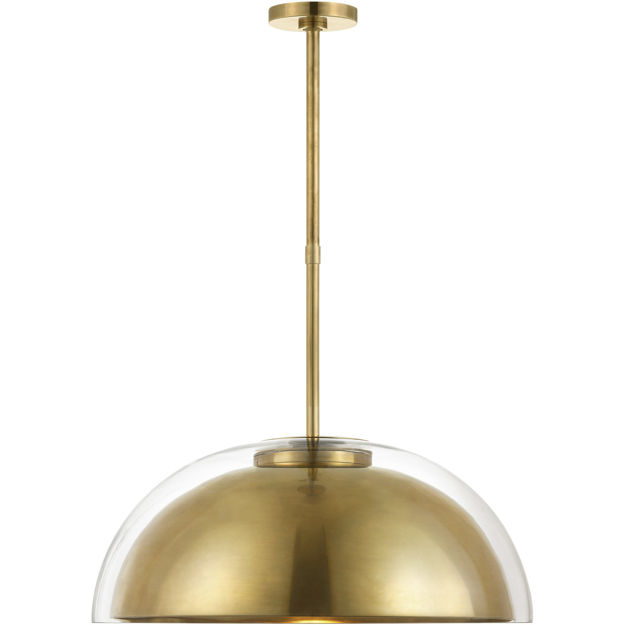 Mick De Giulio Lusi LED 23.8 inch Hand-Rubbed Antique Brass Pendant Ceiling Light