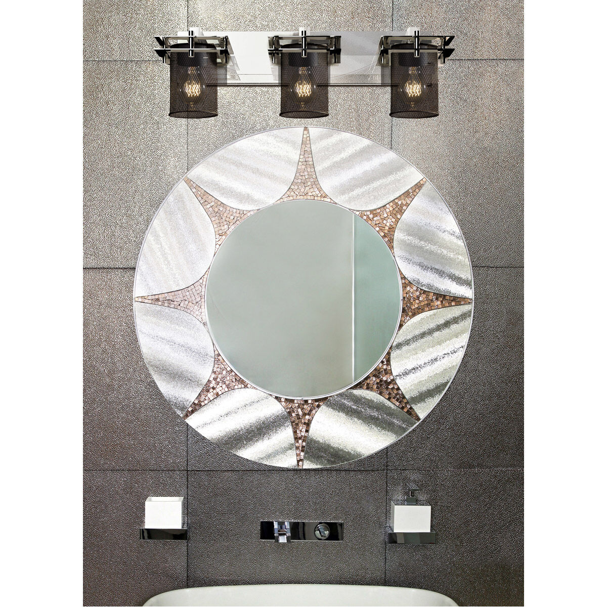 Metropolis 3 Light 26.50 inch Bathroom Vanity Light