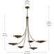 Palmela 6 Light Lacquered Bronze Chandelier Ceiling Light