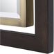 Bach 43.5 X 30.75 inch Dark Walnut and Plated Antique Brass Mirror
