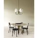 Alora Mood Seno 5 Light 32 inch Matte Black/White Cotton Fabric Chandelier Ceiling Light