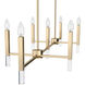 Sunjai 7 Light 48 inch Alturas Gold Linear Chandelier Ceiling Light