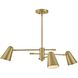 Birdie LED 30 inch Lacquered Brass Chandelier Ceiling Light
