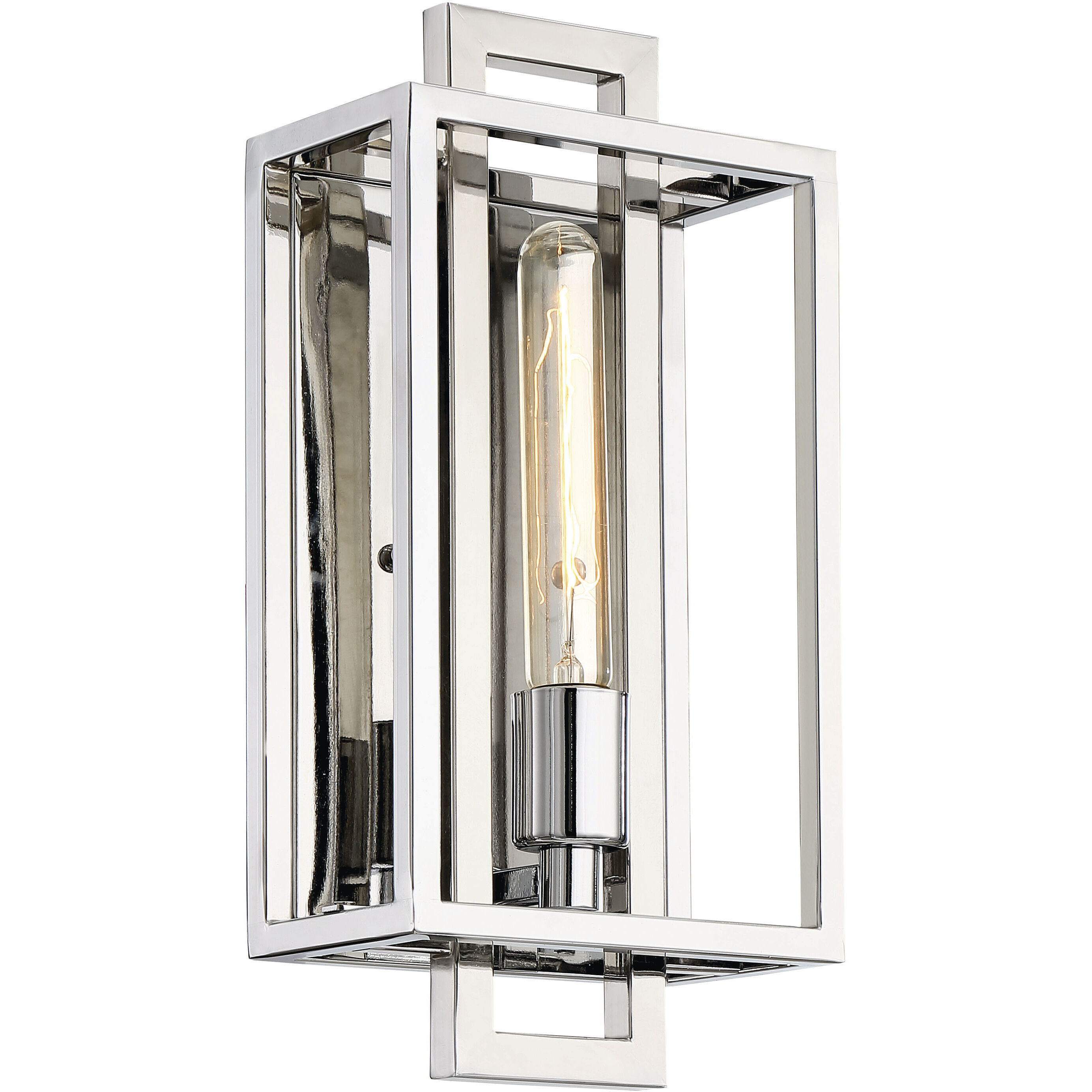 Cubic 1 Light 7 inch Chrome Wall Sconce Wall Light