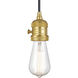 Franklin Restoration Bare Bulb 1 Light 2 inch Satin Gold Mini Pendant Ceiling Light in Incandescent