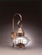 Onion 2 Light 25 inch Dark Antique Brass Outdoor Wall Light in Clear Glass, Two 60W Candelabra