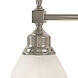 Taylor 3 Light 24 inch Polished Brass with White Marble Glass Shade Sconce Wall Light