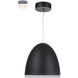 Studio LED 15.7 inch Flat Black Dome Pendant Ceiling Light